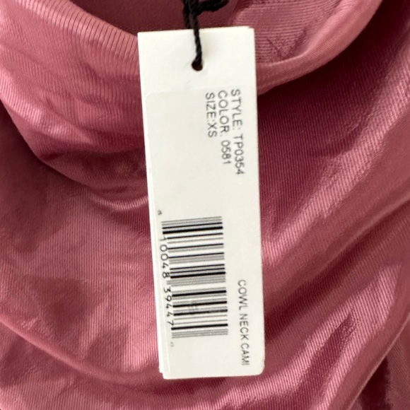 FLEUR DU MAL pink luster cowl neck cami tank - Picture 7 of 7